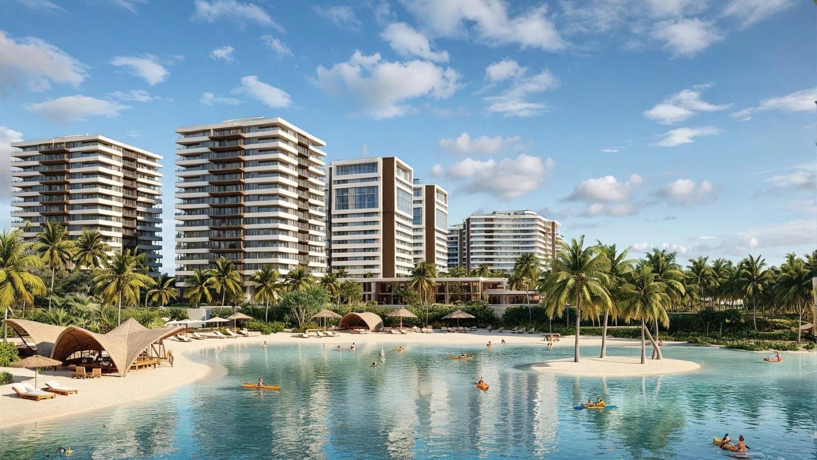 Larimar City Blue Lagoon and towers, Punta Cana (development view, not a Live Tower interior)